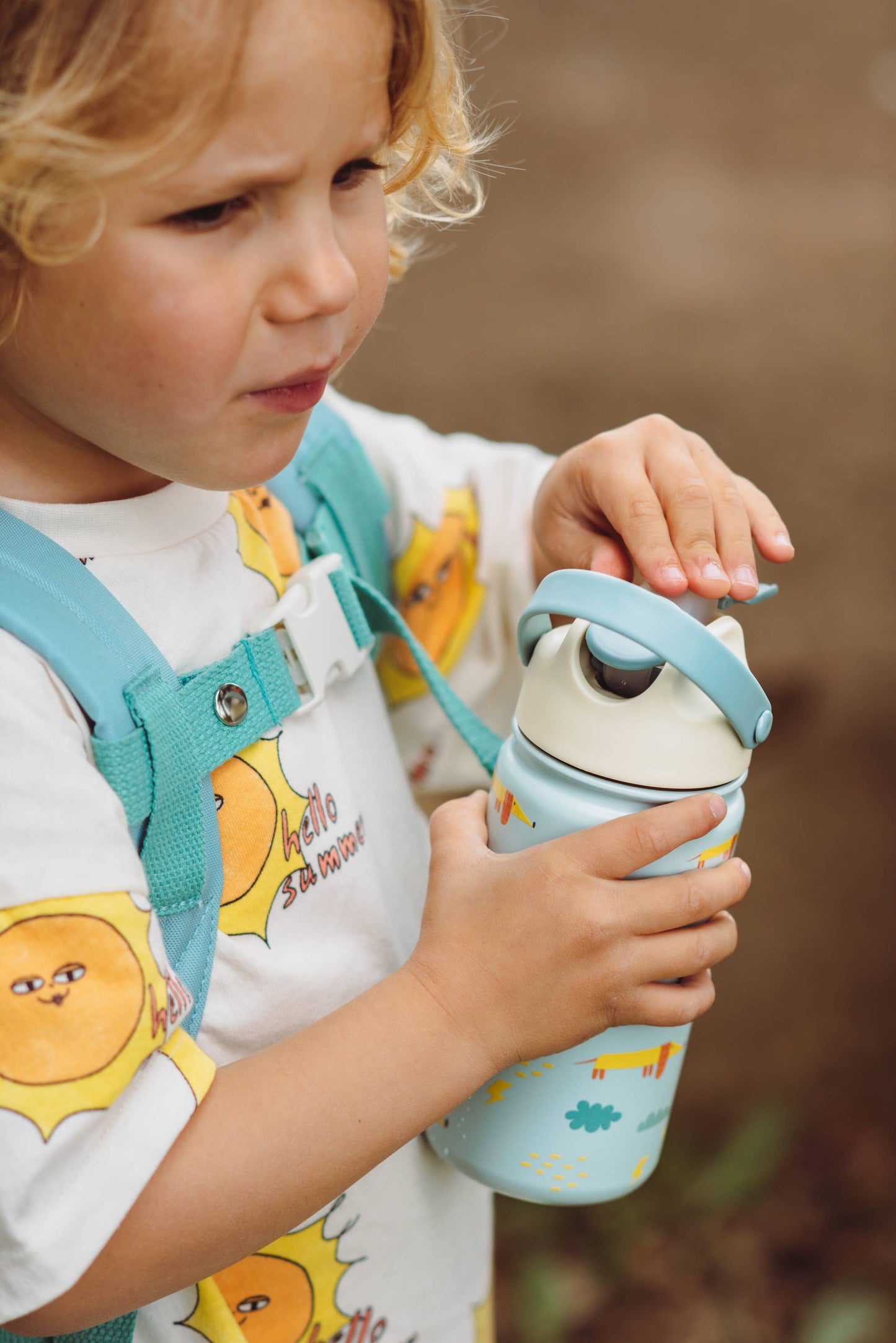 Geïsoleerde roestvrijstalen kinderfles Wild Child