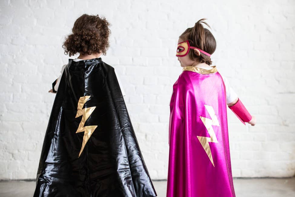 Supergirl cape+masker+manchetkostuumset