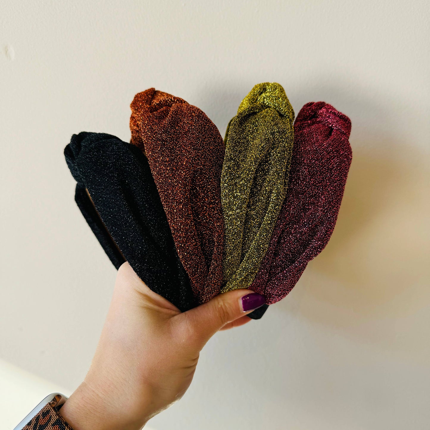 Knoop Haarband Glitter - meerdere varianten