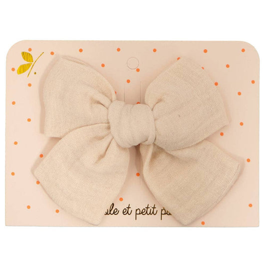Princess clip met grote knoop - Double Gaze Sand