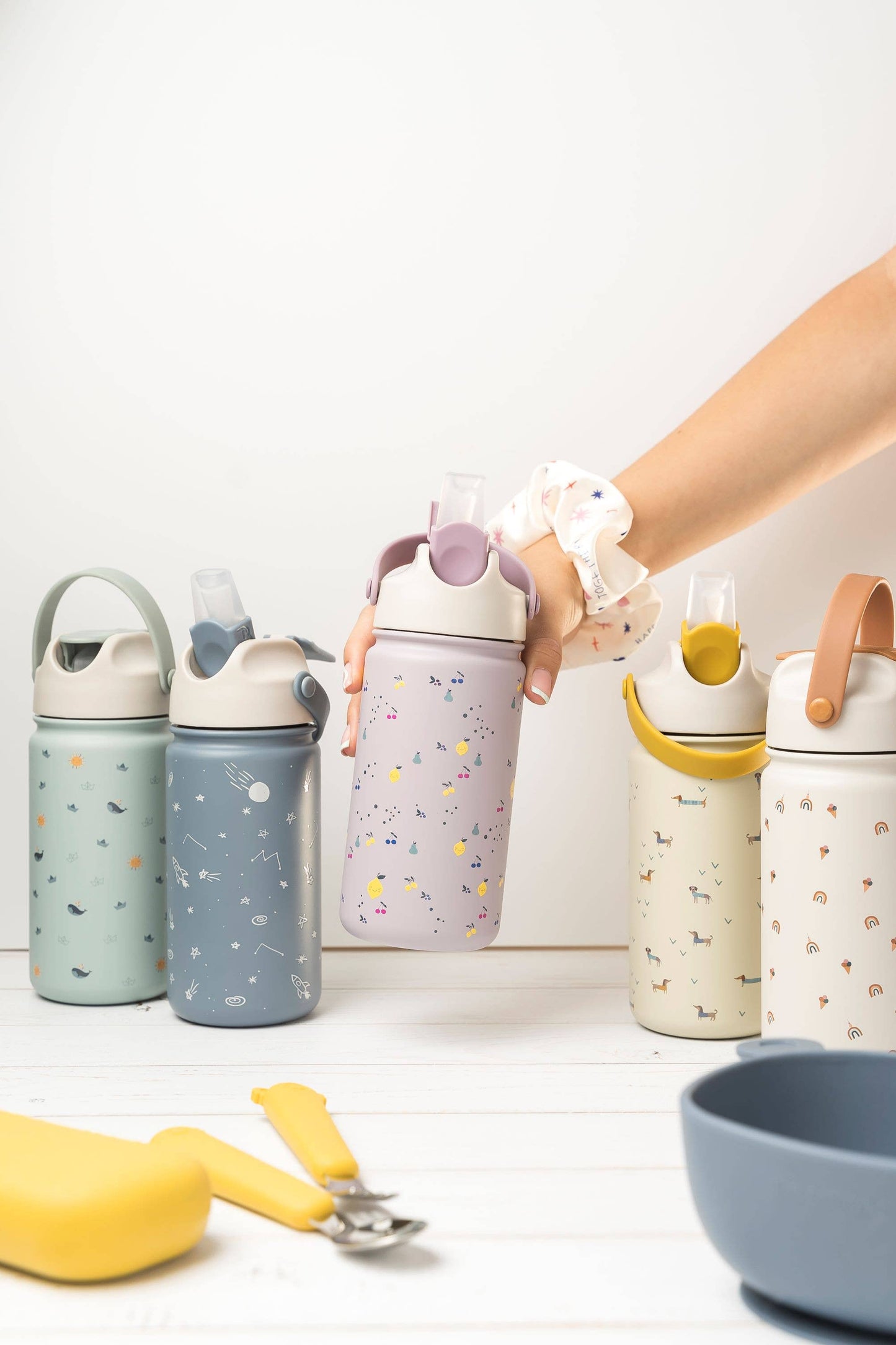 Geïsoleerde roestvrijstalen kinderfles Fruity