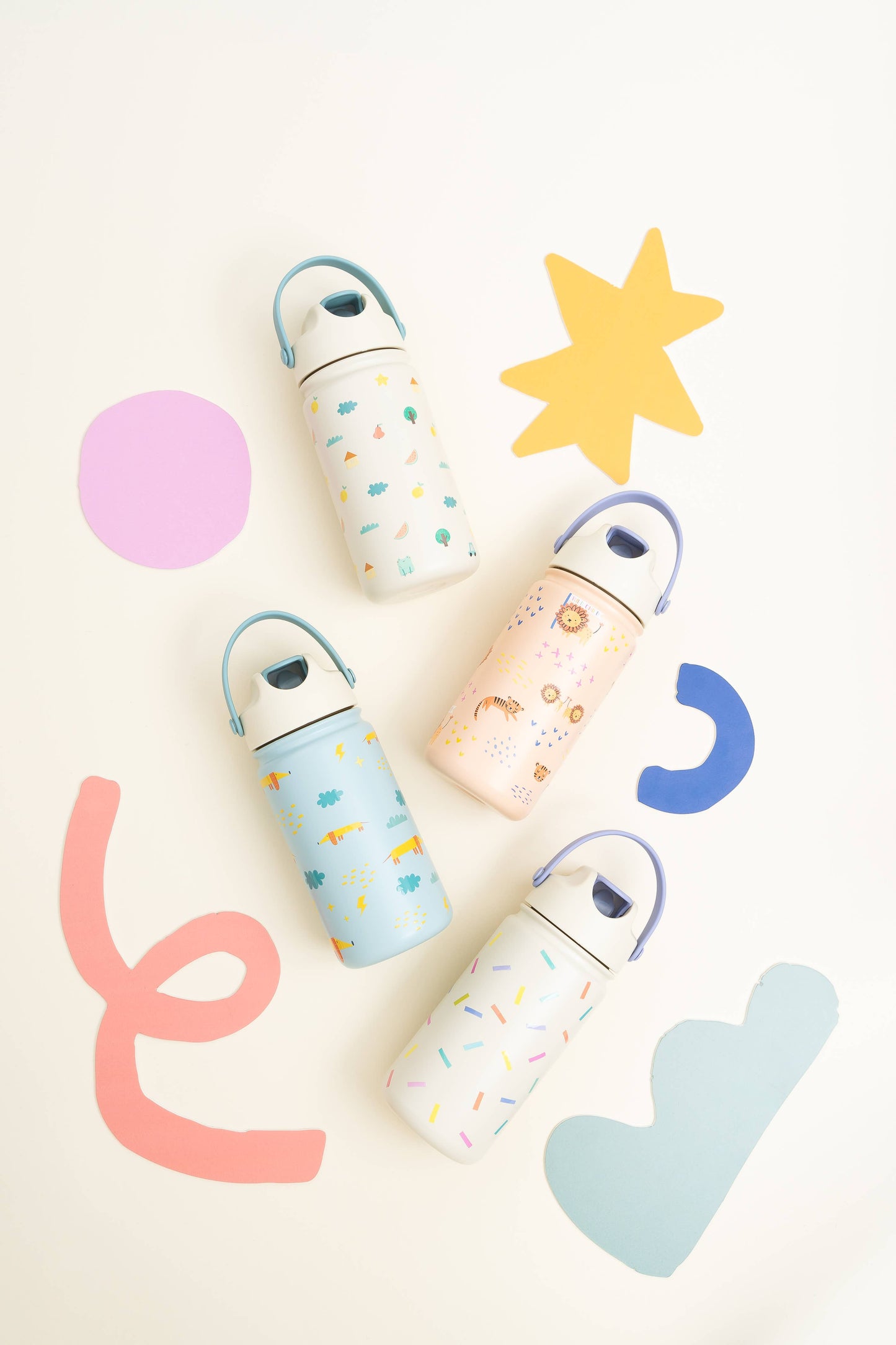 Geïsoleerde roestvrijstalen kinderfles Confetti