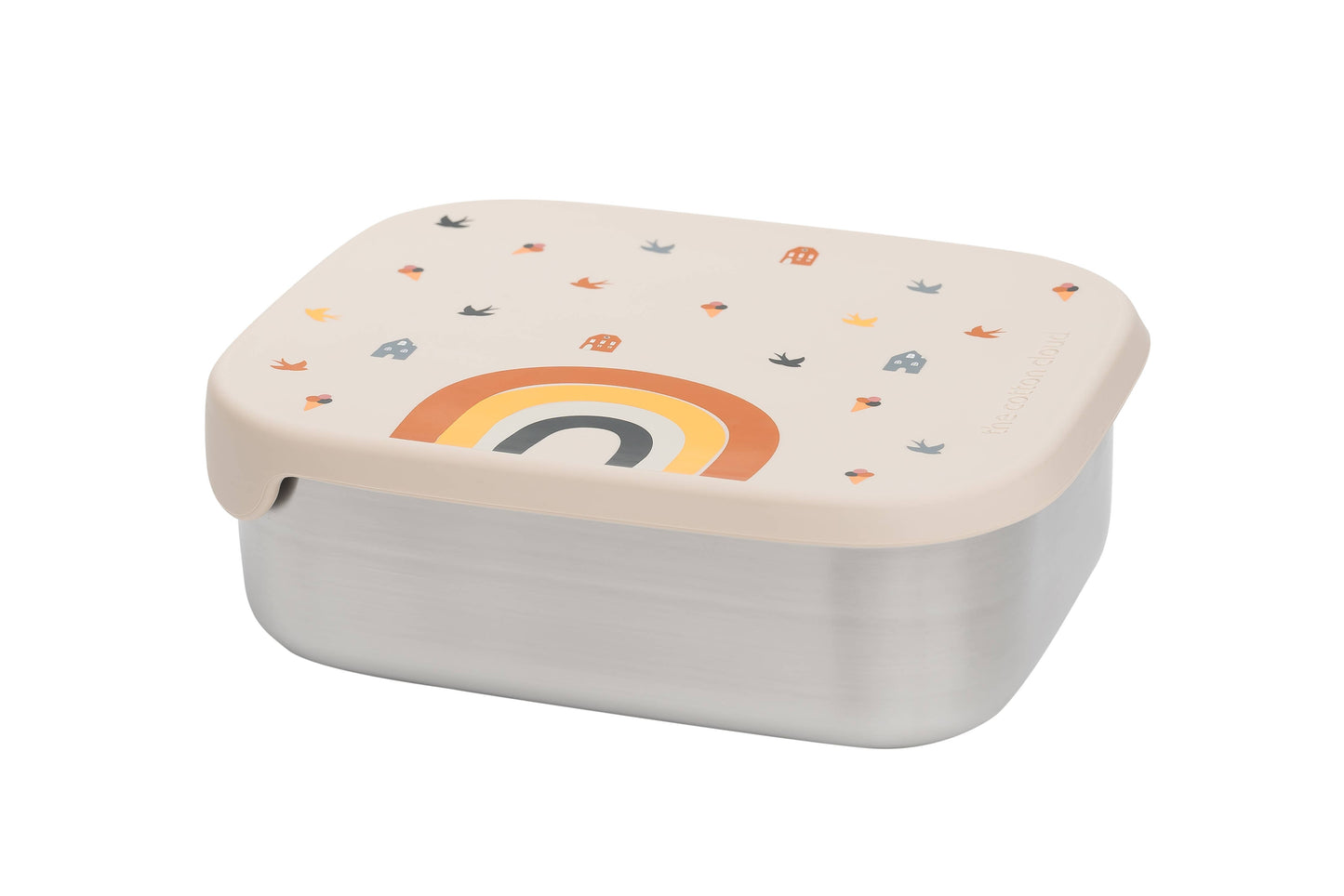 ROESTVRIJSTALEN LUNCHBOX met vakken voor KINDEREN Rainbow