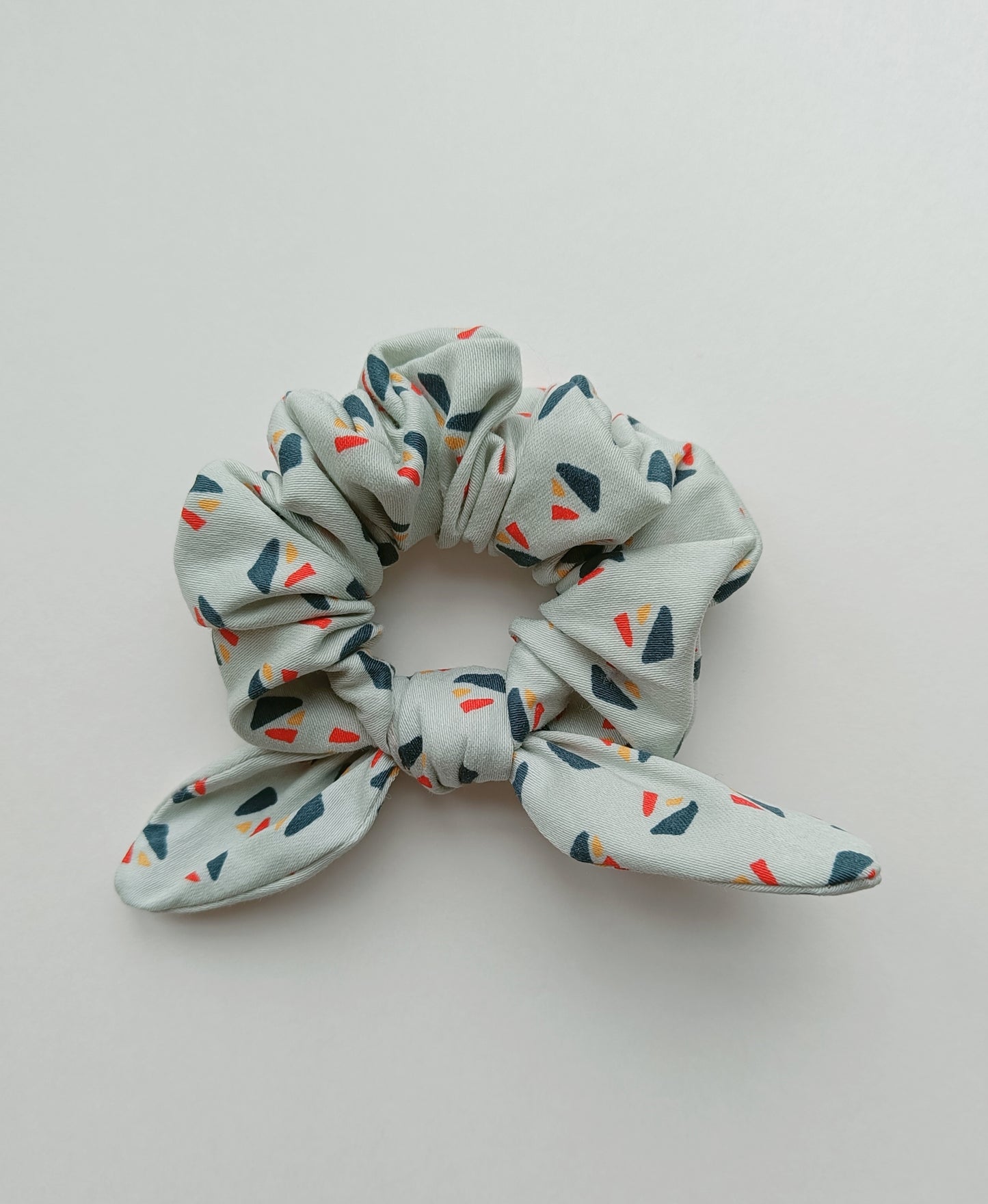 Scrunchie mint met figuren