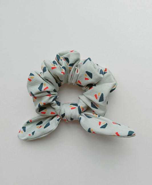 Scrunchie mint met figuren