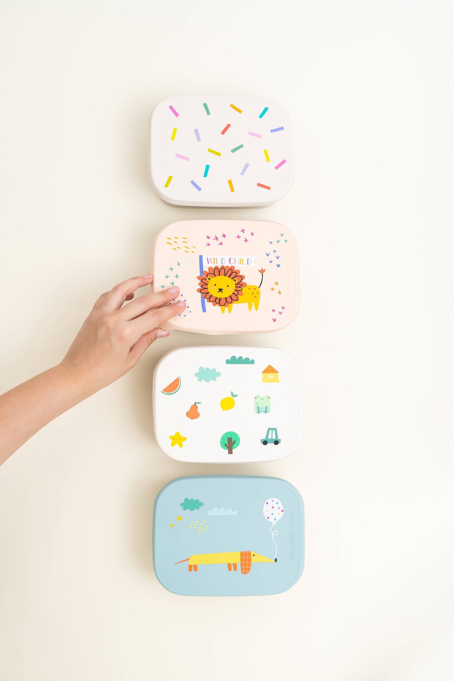 ROESTVRIJSTALEN LUNCHBOX met vakken voor KINDEREN Teckel