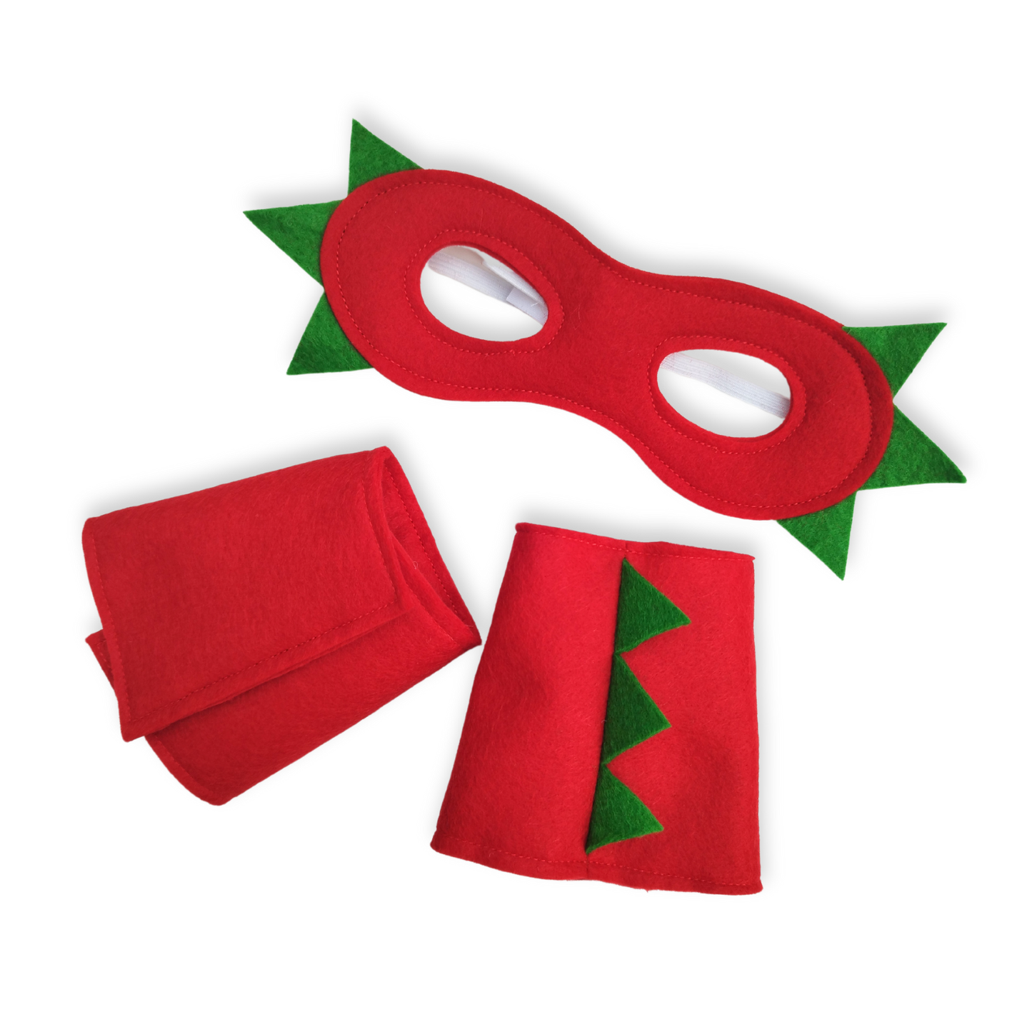 Set met verkleedmasker en manchetten - draak