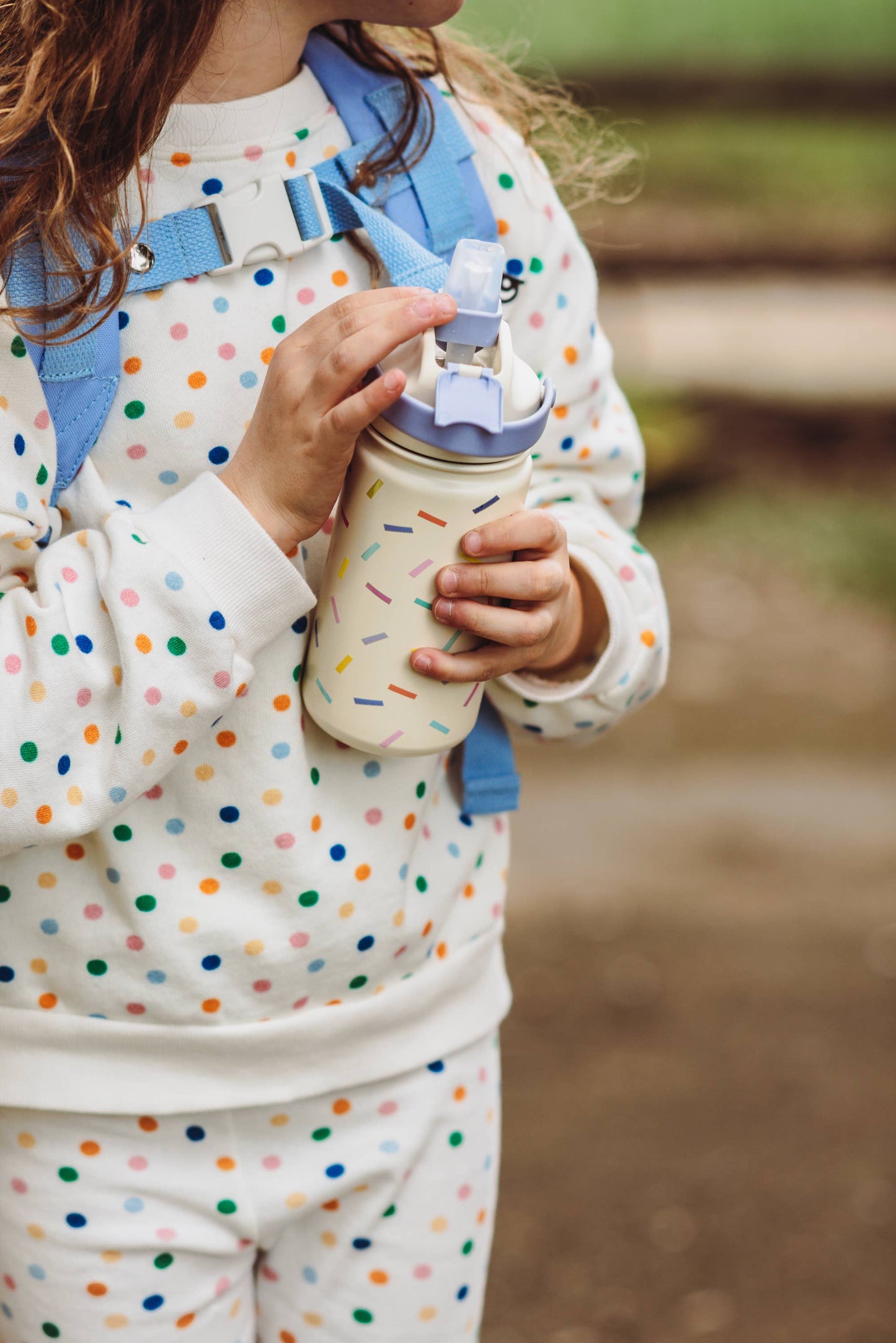 Geïsoleerde roestvrijstalen kinderfles Confetti
