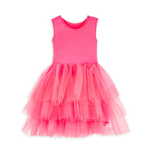 Neonroze tutu-jurk